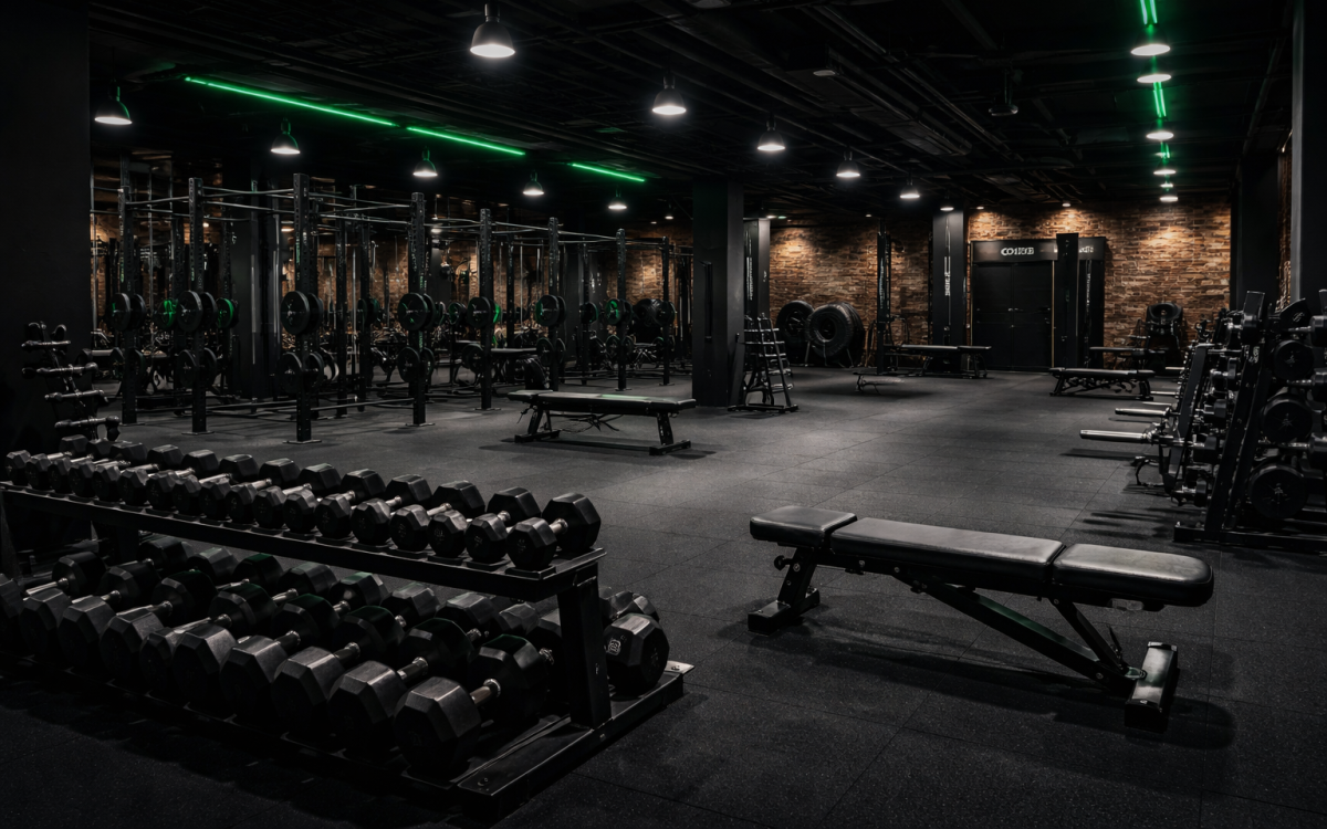 Gvozdjar - Industrial gym with green accents
